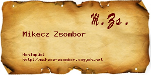 Mikecz Zsombor névjegykártya