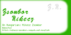 zsombor mikecz business card